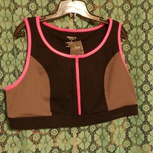 Sport Bra With Grey And Pink Detailing